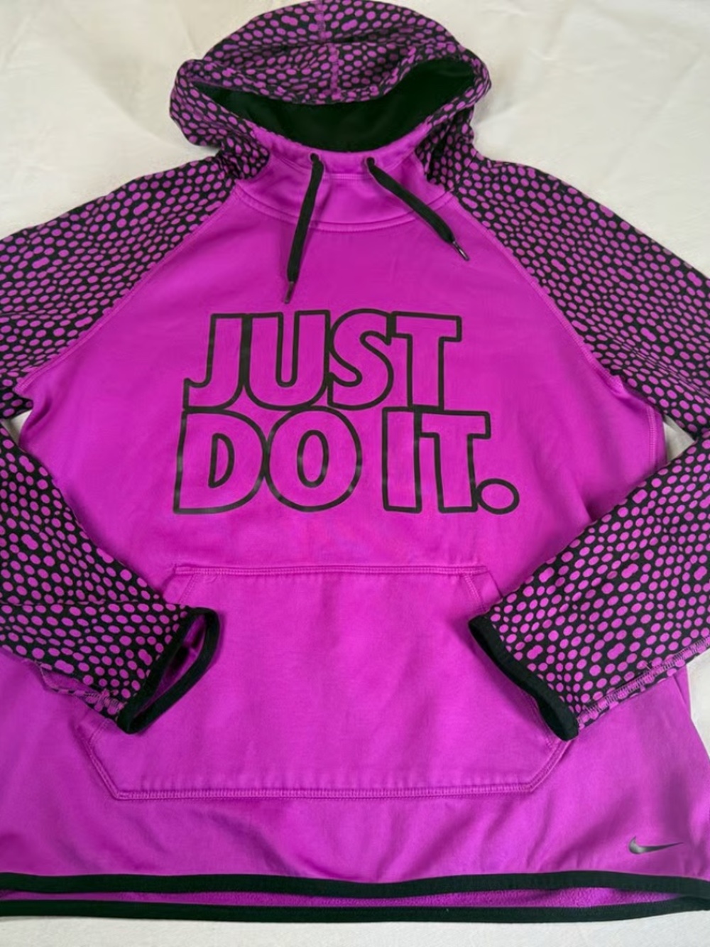 Women's Nike Just Do It Logo Athletic Hoodie Size Medium - Purple